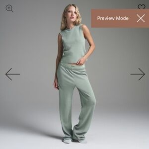 Skims straight leg waffle pant